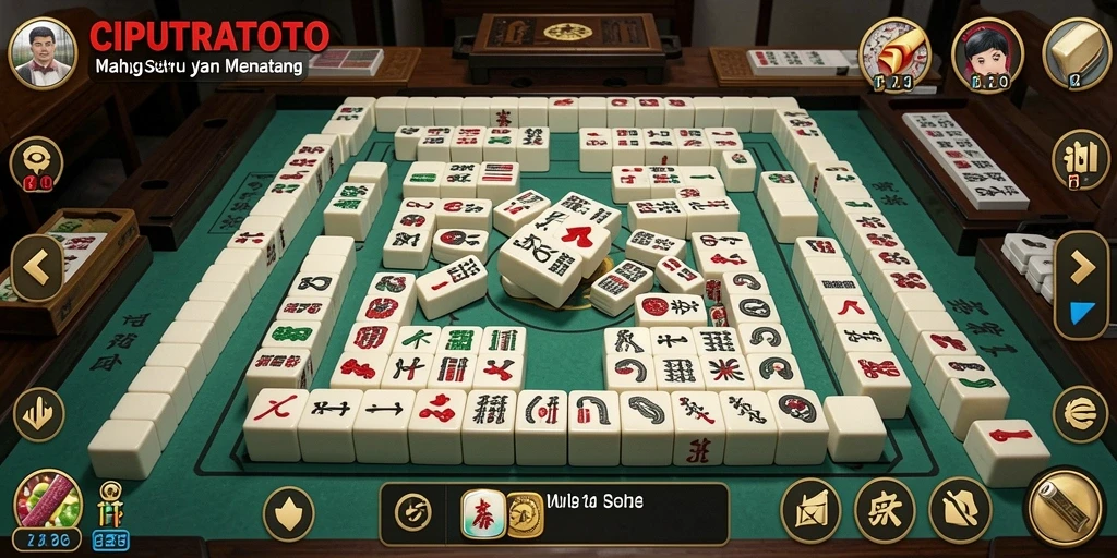 Tampilan gameplay menarik dalam CIPUTRATOTO yang penuh strategi Mahjong.
