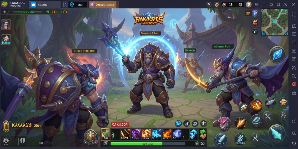 Tangkapan layar gameplay KAKA303 yang menampilkan pertempuran epik dalam MMORPG.