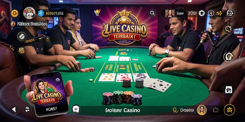 Tampilan gameplay Live Casino yang mendebarkan di KO857.