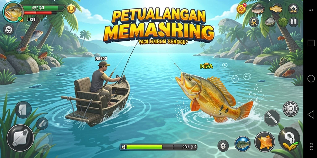 Tangkapan ikan besar di layar saat bermain N32.