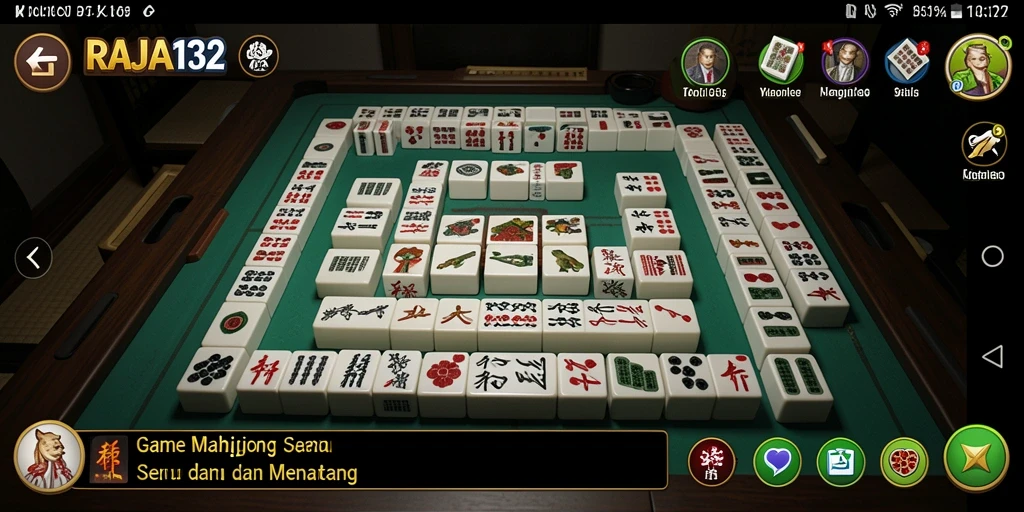 Screenshot RAJA132 menampilkan gameplay Mahjong yang mengasyikkan.