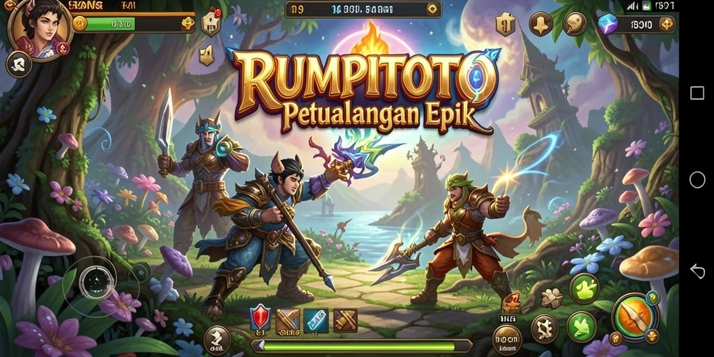 Tampilan gameplay RUMPITOTO dengan aksi petualangan seru.