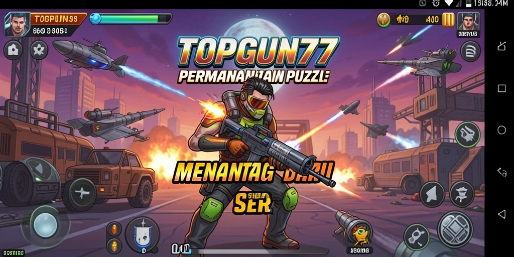 Tampilan gameplay TOPGUN77 yang menantang dan menarik.