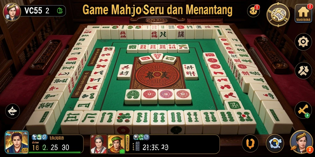 Screenshot gameplay VC55 menampilkan aksi seru permainan Mahjong.