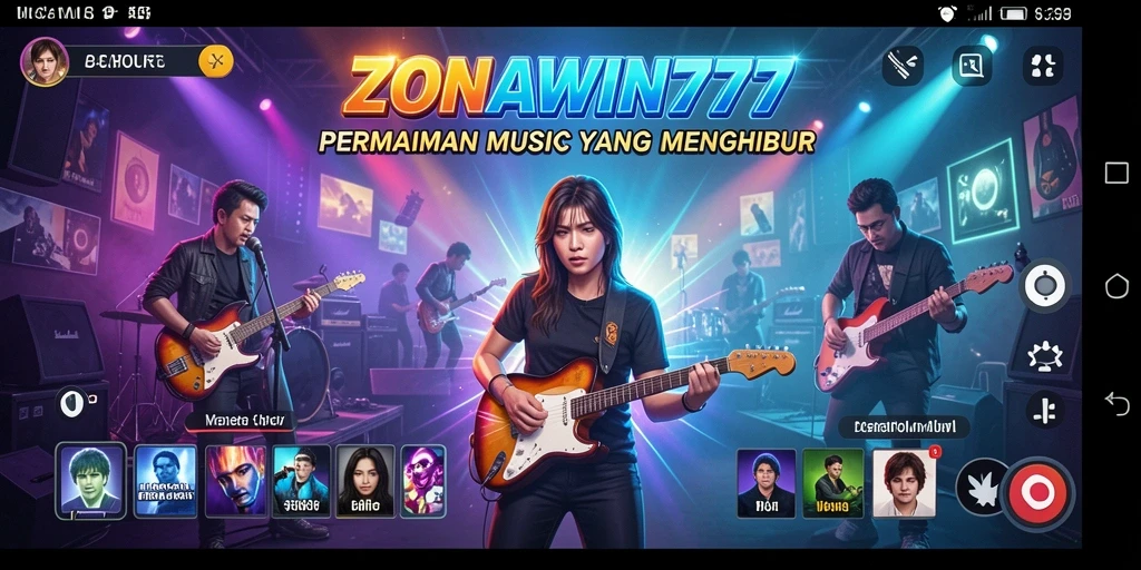Screenshot ZONAWIN777 menampilkan gameplay musik yang seru dan interaktif.